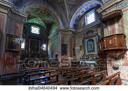 Parish church of Sant'Anna, 1747-1753, interior view, mountain village Rasa, Centovalli, canton Ticino, Switzerland, Europe View Large Photo Image Picture - Parish church of Sant'Anna, 1747-1753, interior view, mountain village Rasa, Centovalli, canton Ticino, Switzerland, Europe. Fotosearch