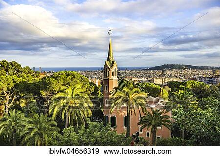 Park Güell with a view of the city, by architect Antoni Gaudi, Barcelona, Catalonia, Spain, Europe View Large Photo Image Stock Photo - Park Güell with a view of the city, by architect Antoni Gaudi, Barcelona, Catalonia, Spain, Europe. Fotosearch