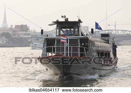 Passenger ferry on the Mae Nam Chao Phraya River, Bangkok, Thailand, Asia View Large Photo Image Stock Photo - Passenger ferry on the Mae Nam Chao Phraya River, Bangkok, Thailand, Asia. Fotosearch
