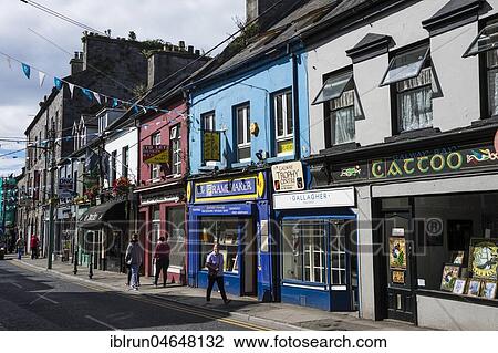 Stock Image - Pedestrian zone, Galway, Ireland, Europe. Fotosearch