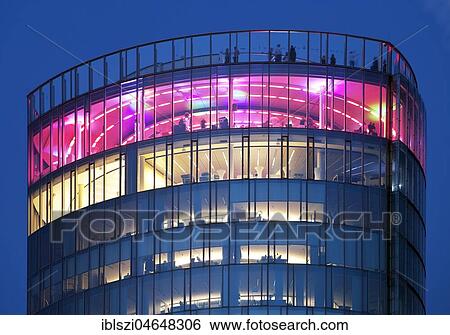People on the observation platform, Office Tower Köln Triangel at dusk, Cologne, Rhineland, North Rhine-Westphalia, Germany, Europe View Large Photo Image Stock Photograph - People on the observation platform, Office Tower Köln Triangel at dusk, Cologne, Rhineland, North Rhine-Westphalia, Germany, Europe. Fotosearch