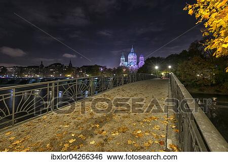 Pfarrkirche St. Lukas, bei Nacht, Munchen, Bayern, Deutschland, Europa View Large Photo Image Stock Photograph - Pfarrkirche St. Lukas, bei Nacht, Munchen, Bayern, Deutschland, Europa. Fotosearch