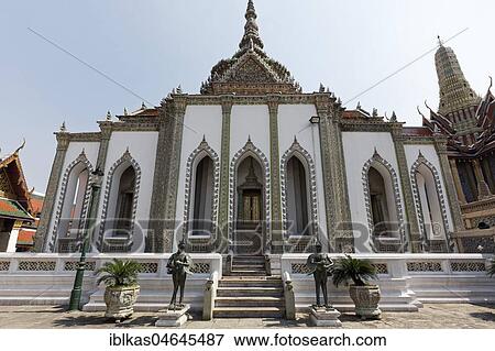 Stock Photo - Phra Viharn Yod, Assembly Hall, Wat Phra Kaeo, Ko Ratanakosin, Bangkok, Thailand, Asia. Fotosearch