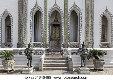 Stock Photo - Phra Viharn Yod, Assembly Hall, Wat Phra Kaeo, Ko Ratanakosin, Bangkok, Thailand, Asia. Fotosearch