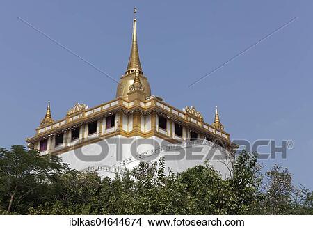 Phu Khao Thong, Golden Mountain, in Wat Saket, district Pom Prap Sattru Phai, Bangkok, Thailand, Asia View Large Photo Image Picture - Phu Khao Thong, Golden Mountain, in Wat Saket, district Pom Prap Sattru Phai, Bangkok, Thailand, Asia. Fotosearch