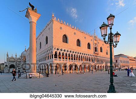 Piazzetta with Doge's Palace, Morning Mood, Venice, Italy, Europe View Large Photo Image Stock Image - Piazzetta with Doge's Palace, Morning Mood, Venice, Italy, Europe. Fotosearch