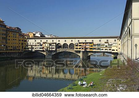 Ponte Vecchio, bridge over the river Arno, Florence, Italy, Europe View Large Photo Image Stock Photo - Ponte Vecchio, bridge over the river Arno, Florence, Italy, Europe. Fotosearch