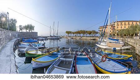 Port of Torri del Benaco, Lake Garda, Veneto, Italy, Europe View Large Photo Image Stock Photo - Port of Torri del Benaco, Lake Garda, Veneto, Italy, Europe. Fotosearch