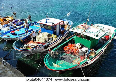 Port with fishing boats, Gallipoli, Apulia, Italy, Europe View Large Photo Image Picture - Port with fishing boats, Gallipoli, Apulia, Italy, Europe. Fotosearch