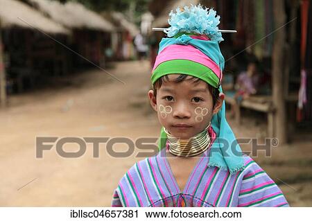 Portrait long neck girl, Long Neck from the Karen tribe, Thailand, Asia View Large Photo Image Stock Image - Portrait long neck girl, Long Neck from the Karen tribe, Thailand, Asia. Fotosearch