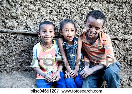 Portrait of children, Lalibela, Ethiopia, Africa View Large Photo Image Stock Photo - Portrait of children, Lalibela, Ethiopia, Africa. Fotosearch