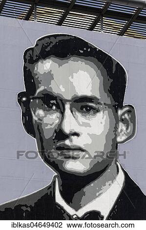 Portrait of the young Bhumibol Adulyade, former King of Thailand, graffiti at Bangkok Art & Culture Center, Siam Square, Pathum Wan, Bangkok, Thailand, Asia View Large Photo Image Stock Image - Portrait of the young Bhumibol Adulyade, former King of Thailand, graffiti at Bangkok Art & Culture Center, Siam Square, Pathum Wan, Bangkok, Thailand, Asia. Fotosearch