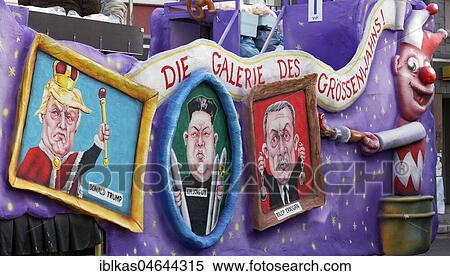 Portraits of autocratic presidents in picture frames, Donald Trump, Kim Jong-un, Recep Tayyip Erdogan, political caricature, motto caravan during Carnival Monday procession 2018, Düsseldorf, North Rhine-Westphalia, Germany, Europe View Large Photo Image Stock Photography - Portraits of autocratic presidents in picture frames, Donald Trump, Kim Jong-un, Recep Tayyip Erdogan, political caricature, motto caravan during Carnival Monday procession 2018, Düsseldorf, North Rhine-Westphalia, Germany, Europe. Fotosearch