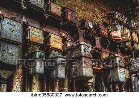 Power Boxes, Lost Place, Paper Mill, North Rhine-Westphalia, Germany, Europe View Large Photo Image Stock Photo - Power Boxes, Lost Place, Paper Mill, North Rhine-Westphalia, Germany, Europe. Fotosearch