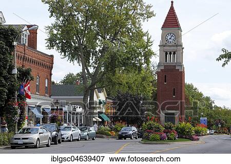 Queen Street mid downtown, Niagara-on-the-Lake, Ontario Province, Canada, North America View Large Photo Image Stock Photo - Queen Street mid downtown, Niagara-on-the-Lake, Ontario Province, Canada, North America. Fotosearch