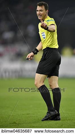 Referee Felix Zwayer with regulating gesture, Mercedes-Benz Arena, Stuttgart, Baden-Württemberg, Germany, Europe View Large Photo Image Stock Photo - Referee Felix Zwayer with regulating gesture, Mercedes-Benz Arena, Stuttgart, Baden-Württemberg, Germany, Europe. Fotosearch