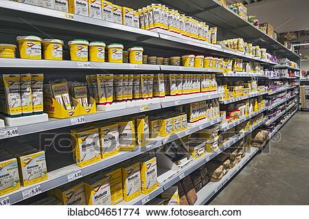 Renovation, Shelf with putty, Moltofill, hardware store, interior, Bavaria, Germany, Europe View Large Photo Image Picture - Renovation, Shelf with putty, Moltofill, hardware store, interior, Bavaria, Germany, Europe. Fotosearch