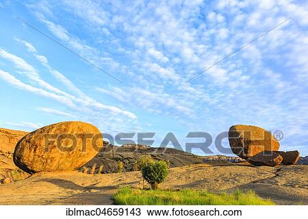 Stock Image - Rocks, Rock Formation Bulls Party, Bull's Party, Farm Ameib, Erongo Region, Namibia, Africa. Fotosearch