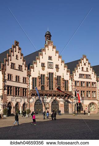 Römer, City Hall, former patrician houses, Römerberg, Frankfurt am Main, Hesse, Germany, Europe View Large Photo Image Stock Photograph - Römer, City Hall, former patrician houses, Römerberg, Frankfurt am Main, Hesse, Germany, Europe. Fotosearch