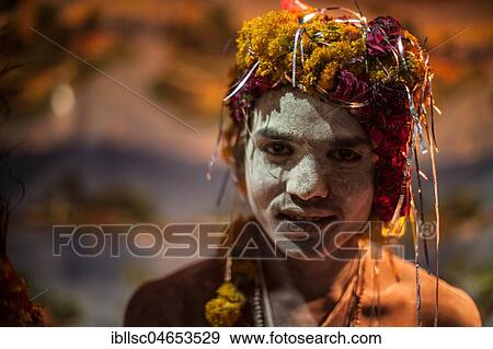 Sadhu during Hindu festival Kumbh Mela, portrait, Ujjain, India, Asia View Large Photo Image Stock Photo - Sadhu during Hindu festival Kumbh Mela, portrait, Ujjain, India, Asia. Fotosearch