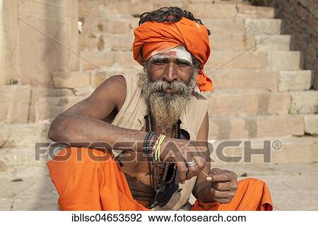 Sadhu, Portrait, Varanasi, India, Asia View Large Photo Image Stock Image - Sadhu, Portrait, Varanasi, India, Asia. Fotosearch