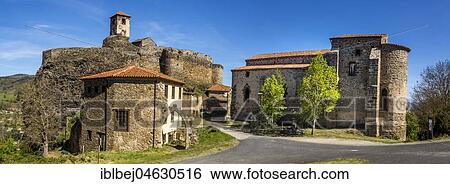 Stock Photograph - Saint-Ilpize castle, Haute Loire departement, Auvergne, France, Europe. Fotosearch