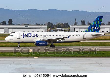 San Jose, United States, 11 April 2019: An Airbus A320 aircraft of JetBlue with registration mark N583JB at San Jose (SJC) airport in the United States, North America View Large Photo Image Picture - San Jose, United States, 11 April 2019: An Airbus A320 aircraft of JetBlue with registration mark N583JB at San Jose (SJC) airport in the United States, North America. Fotosearch
