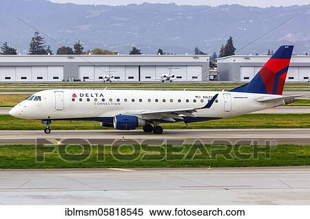 San Jose, United States, 11 April 2019: An Embraer ERJ 175 aircraft of Delta Connection Compass Airlines with registration mark N622CZ at San Jose (SJC) airport in the United States, North America View Large Photo Image Stock Photography - San Jose, United States, 11 April 2019: An Embraer ERJ 175 aircraft of Delta Connection Compass Airlines with registration mark N622CZ at San Jose (SJC) airport in the United States, North America. Fotosearch