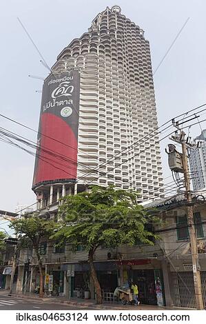 Sathorn Unique Tower, Ghost Tower, skyscraper ruin, Sathorn, Sathon, Bangkok, Thailand, Asia View Large Photo Image Picture - Sathorn Unique Tower, Ghost Tower, skyscraper ruin, Sathorn, Sathon, Bangkok, Thailand, Asia. Fotosearch