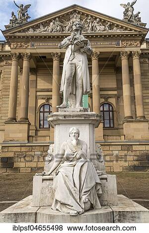 Schiller Monument in front of the Hessian National Theatre, Wiesbaden, Hesse, Germany, Europe View Large Photo Image Stock Photo - Schiller Monument in front of the Hessian National Theatre, Wiesbaden, Hesse, Germany, Europe. Fotosearch