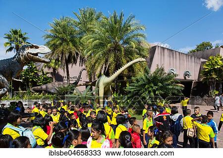 School class at Sirindhorn Dinosaur Museum, Non Buri, Sahatsakhan district, Kalasin province, Isan, Thailand, Asia View Large Photo Image Stock Image - School class at Sirindhorn Dinosaur Museum, Non Buri, Sahatsakhan district, Kalasin province, Isan, Thailand, Asia. Fotosearch