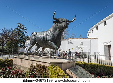 Sculpture, bull figure at the Plaza de Toros de Ronda, in front of the bullring, Ronda, province of Malaga, Andalusia, Spain, Europe View Large Photo Image Stock Photo - Sculpture, bull figure at the Plaza de Toros de Ronda, in front of the bullring, Ronda, province of Malaga, Andalusia, Spain, Europe. Fotosearch