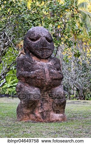 Sculpture made of stone, Marae Mahaitea, place of worship, Tahiti, French Polynesia, Oceania View Large Photo Image Stock Photo - Sculpture made of stone, Marae Mahaitea, place of worship, Tahiti, French Polynesia, Oceania. Fotosearch