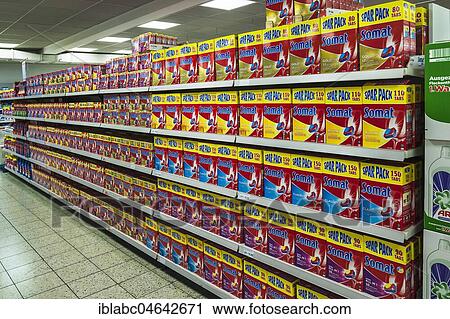 Shelf with detergent in a supermarket, Germany, Europe View Large Photo Image Stock Image - Shelf with detergent in a supermarket, Germany, Europe. Fotosearch