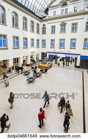 Shopping Center Post Galerie, Karlsruhe, Baden-Württemberg, Germany, Europe View Large Photo Image Stock Photo - Shopping Center Post Galerie, Karlsruhe, Baden-Württemberg, Germany, Europe. Fotosearch