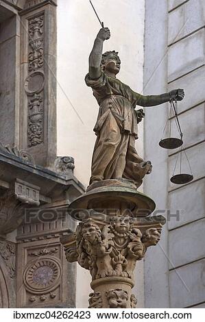 Skulptur der Justitia vor dem Rathaus, Gorlitz, Oberlausitz, Sachsen, Deutschland, Europa View Large Photo Image Stock Image - Skulptur der Justitia vor dem Rathaus, Gorlitz, Oberlausitz, Sachsen, Deutschland, Europa. Fotosearch