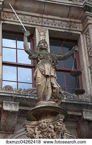 Skulptur der Justitia vor dem Rathaus, Gorlitz, Oberlausitz, Sachsen, Deutschland, Europa View Large Photo Image Stock Photo - Skulptur der Justitia vor dem Rathaus, Gorlitz, Oberlausitz, Sachsen, Deutschland, Europa. Fotosearch
