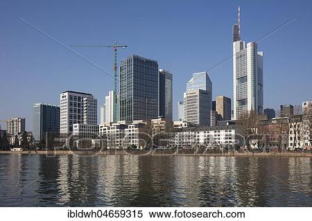 Skyline, Mainufer, Frankfurt am Main, Hesse, Germany, Europe View Large Photo Image Stock Photography - Skyline, Mainufer, Frankfurt am Main, Hesse, Germany, Europe. Fotosearch