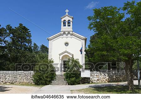 Stock Photography - Small church in Lun, Pag Island, Northern Dalmatia, Lika-Senj County, Croatia, Europe. Fotosearch