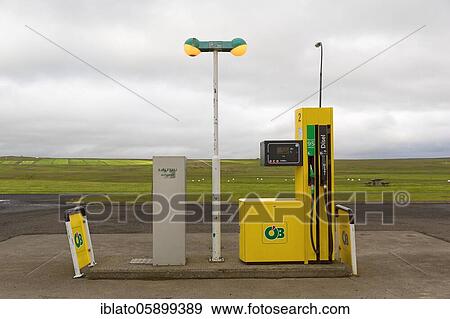 Small remote petrol station with yellow fuel pump, Norðurland vestra, Iceland, Europe View Large Photo Image Stock Photo - Small remote petrol station with yellow fuel pump, Norðurland vestra, Iceland, Europe. Fotosearch