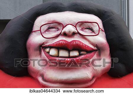 SPD politician Andrea Nahles, political caricature, motto caravan during Carnival Monday procession 2018, Düsseldorf, North Rhine-Westphalia, Germany, Europe View Large Photo Image Picture - SPD politician Andrea Nahles, political caricature, motto caravan during Carnival Monday procession 2018, Düsseldorf, North Rhine-Westphalia, Germany, Europe. Fotosearch