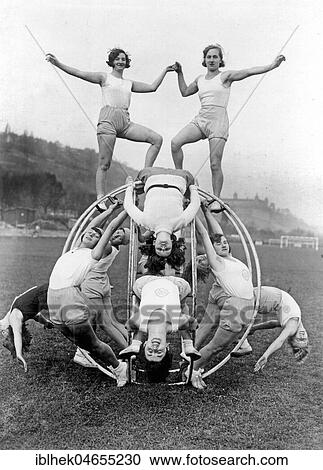 Sport, women doing gymnastics, 1920s, exact place unknown, Germany, Europe View Large Photo Image Stock Image - Sport, women doing gymnastics, 1920s, exact place unknown, Germany, Europe. Fotosearch