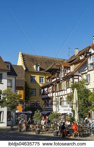 Square in front of the Neues Schloss with restaurants, Meersburg, Lake Constance, Baden-Württemberg, Germany, Europe View Large Photo Image Stock Photography - Square in front of the Neues Schloss with restaurants, Meersburg, Lake Constance, Baden-Württemberg, Germany, Europe. Fotosearch