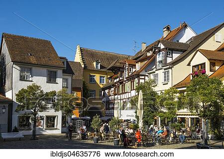 Square in Old Town with restaurants, Meersburg, Lake Constance, Baden-Württemberg, Germany, Europe View Large Photo Image Stock Photograph - Square in Old Town with restaurants, Meersburg, Lake Constance, Baden-Württemberg, Germany, Europe. Fotosearch