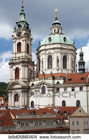 St Nicholas Church, Old Town Square, Prague, Czech Republic, Europe View Large Photo Image Picture - St Nicholas Church, Old Town Square, Prague, Czech Republic, Europe. Fotosearch