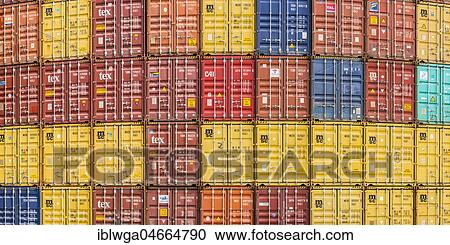 Stacked containers, full-size, Dornstadt loading station near Ulm, Baden-Württemberg, Germany, Europe View Large Photo Image Stock Image - Stacked containers, full-size, Dornstadt loading station near Ulm, Baden-Württemberg, Germany, Europe. Fotosearch