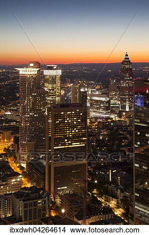 Stadtansicht, Ausblick vom Maintower, Frankfurt am Main, Hessen, Deutschland, Europa View Large Photo Image Picture - Stadtansicht, Ausblick vom Maintower, Frankfurt am Main, Hessen, Deutschland, Europa. Fotosearch