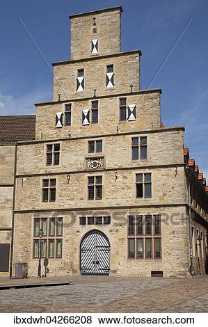 Stock Photo - Stadtwaage, Markt, Altstadt, Osnabruck, Niedersachsen, Deutschlnad. Fotosearch