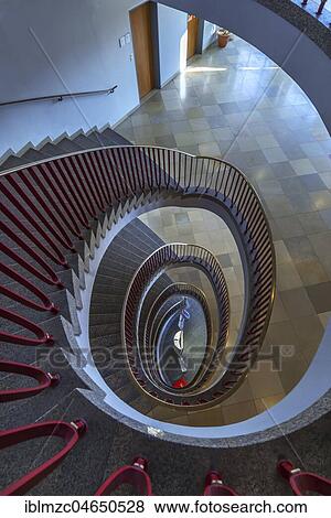 Staircase of the 1950s in the new town hall, Nuremberg, Middle Franconia, Bavaria, Germany, Europe View Large Photo Image Stock Photo - Staircase of the 1950s in the new town hall, Nuremberg, Middle Franconia, Bavaria, Germany, Europe. Fotosearch