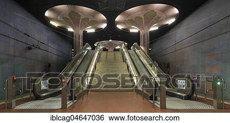 Stairs and escalators, platform of the subway station Westend, Westend, Frankfurt am Main, Hesse, Germany, Europe View Large Photo Image Stock Photograph - Stairs and escalators, platform of the subway station Westend, Westend, Frankfurt am Main, Hesse, Germany, Europe. Fotosearch